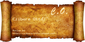 Czibere Ottó névjegykártya